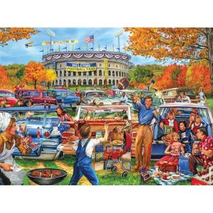 RoseArt – Back to the Past – Gardening with Mom 1000 Piece Jigsaw Puzzle – Vintage Retro Garden Scene Puzzle for Adults – Finished Size 26.625 x 19.25 Made in USA(Tailgating Fun)
