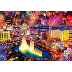 RoseArt – Kodak Premium – Playful Summer Dolphins – 1500 Piece Jigsaw Puzzle for Adults(Fireworks Over Las Vegas Strip)