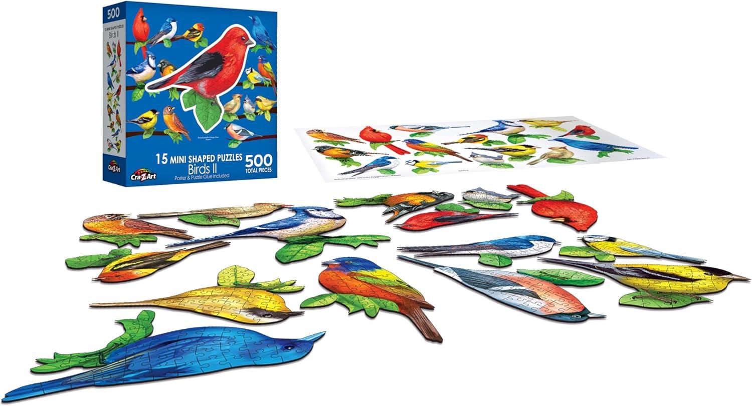 image:imageRoseArt MiniShaped Songbirds II 500 Piece Jigsaw Puzzle for Adults