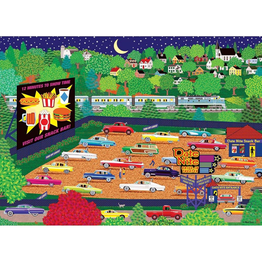 image:imageRoseArt  MiniShaped  Main Street  500 Piece Jigsaw Puzzle for AdultsDate Night Drive in