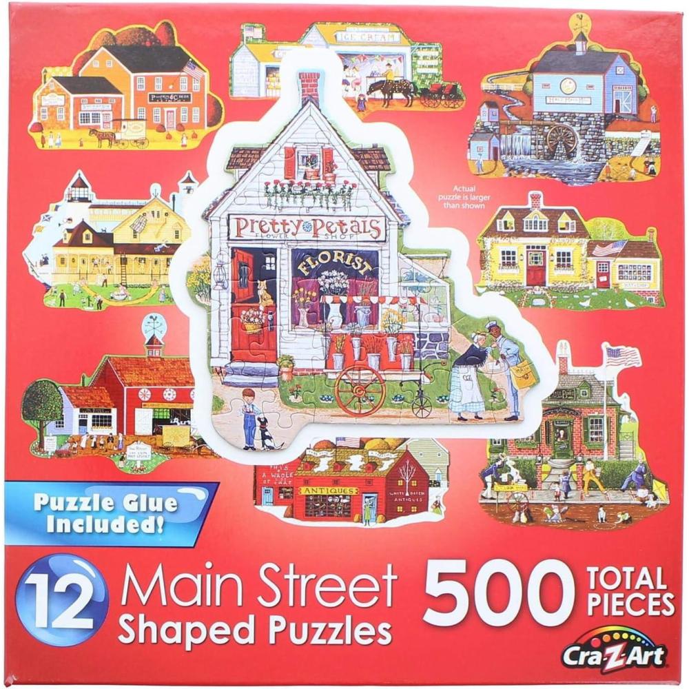 image:imageRoseArt  MiniShaped  Main Street  500 Piece Jigsaw Puzzle for AdultsMain Street