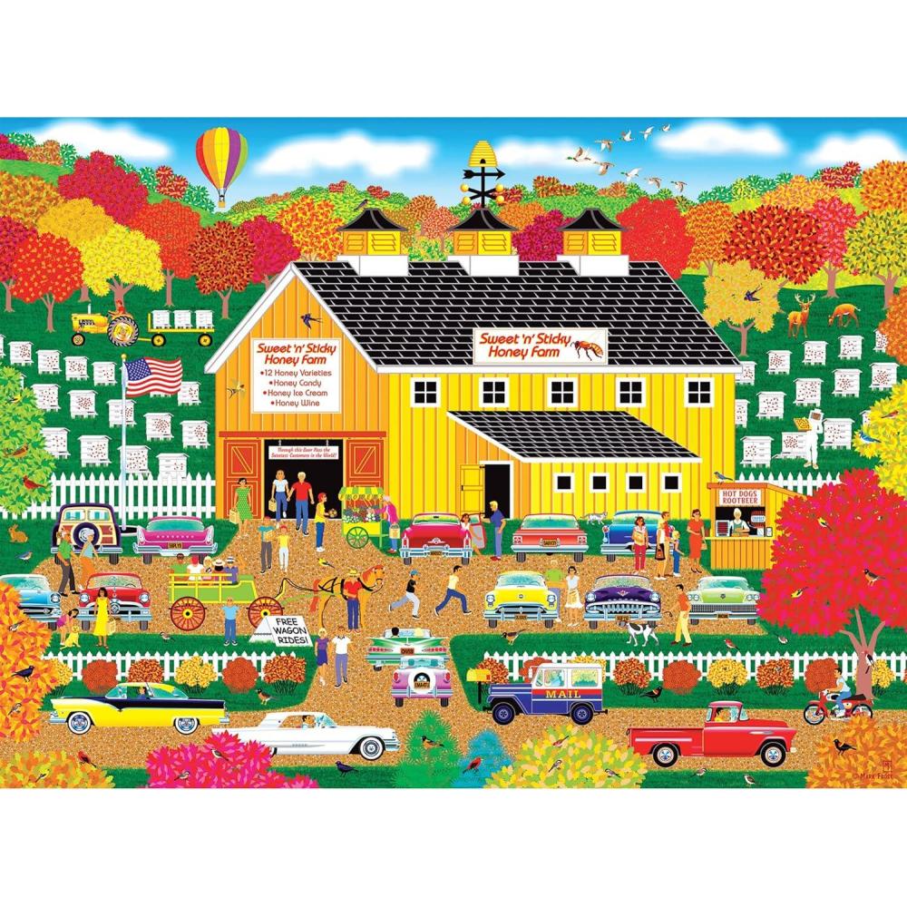 image:imageRoseArt  MiniShaped  Main Street  500 Piece Jigsaw Puzzle for AdultsSweet n Sticky Honey Farm