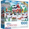 RoseArt – Mini-Shaped – Main Street – 500 Piece Jigsaw Puzzle for Adults(Jingle Bell Sleigh Society)