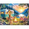 RoseArt – Kodak Premium – The Daily Grind Coffee Shop 350 Piece Jigsaw Puzzle – Cozy Autumn Coffee Shop Scene – Adult Puzzle – Finished Size Approx. 18″ x 24″, Made in USA(Sunset Camper)