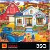 RoseArt – Kodak Premium – The Daily Grind Coffee Shop 350 Piece Jigsaw Puzzle – Cozy Autumn Coffee Shop Scene – Adult Puzzle – Finished Size Approx. 18″ x 24″, Made in USA(Junior’s Farmer Market)