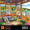 RoseArt – Kodak Premium – The Daily Grind Coffee Shop 350 Piece Jigsaw Puzzle – Cozy Autumn Coffee Shop Scene – Adult Puzzle – Finished Size Approx. 18″ x 24″, Made in USA(The Lake House)