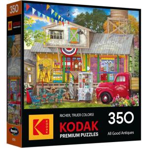 RoseArt – Kodak Premium – The Daily Grind Coffee Shop 350 Piece Jigsaw Puzzle – Cozy Autumn Coffee Shop Scene – Adult Puzzle – Finished Size Approx. 18″ x 24″, Made in USA(All Good Antiques)