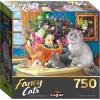 RoseArt – Fancy Cats -Tea by The Sea – 750 Piece Jigsaw Puzzle for Adults