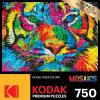 RoseArt – Kodak Premium Mosaics – Rainbow Tiger – 750 Piece Jigsaw Puzzle for Adults
