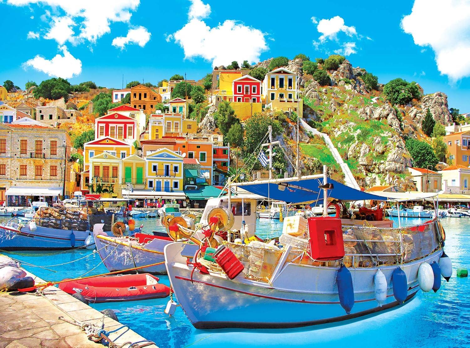 image:imageRoseArt Kodak Premium Montpelier Vermont Townscape 1000 Piece Jigsaw Puzzle for AdultsSymi with Boats