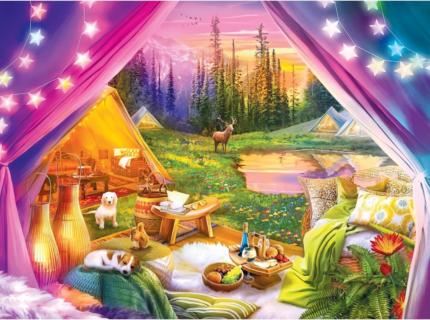 image:imageRoseArt Kodak Premium Cork Lakeside Home 1000 Piece Jigsaw Puzzle for AdultsGlamping
