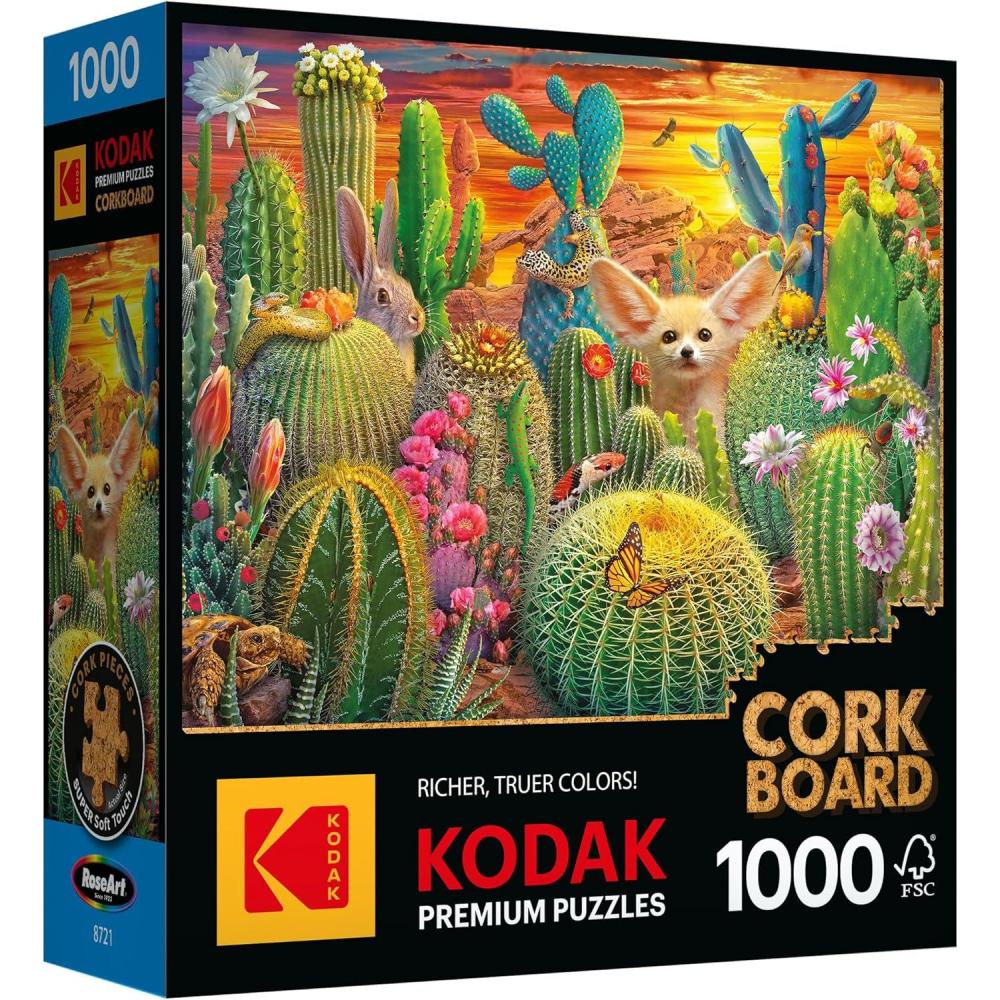 image:imageRoseArt Kodak Premium Cork Lakeside Home 1000 Piece Jigsaw Puzzle for AdultsCactus Critters