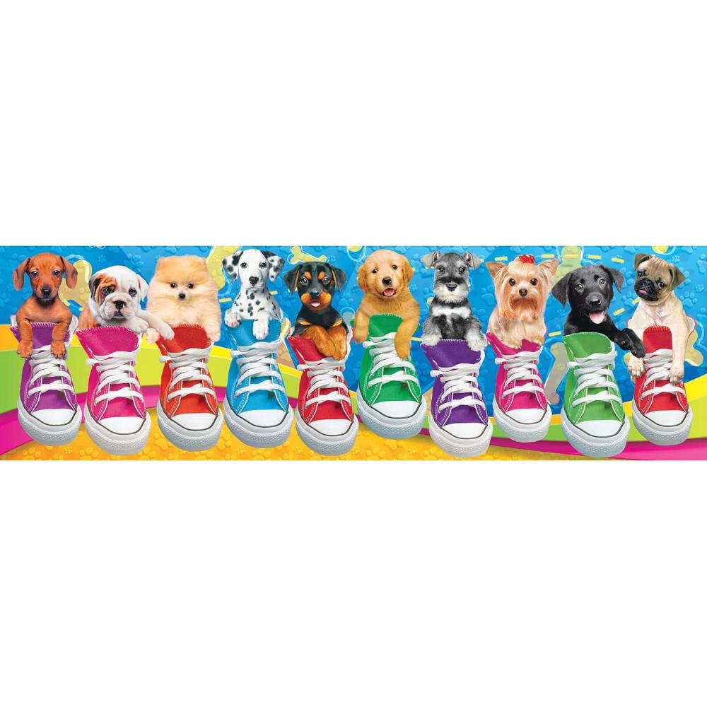 image:imageRoseArt  Kodak Premium Panoramic  Sneaky Pups All Stars  750 Piece Jigsaw Puzzle for AdultsSneaky Pups All Stars