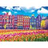 RoseArt – Kodak Premium – Traditional Old Buildings and Tulips in Amsterdam Netherlands Holland – 1000 Piece Jigsaw Puzzle for Adults