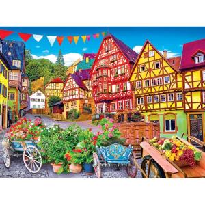 RoseArt – Kodak Premium – Colorful European Town – 1000 Piece Jigsaw Puzzle for Adults(Colorful European Town)