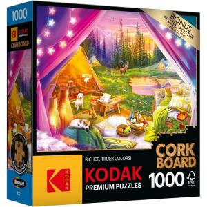 RoseArt – Kodak Premium Cork – Lakeside Home – 1000 Piece Jigsaw Puzzle for Adults(Glamping)