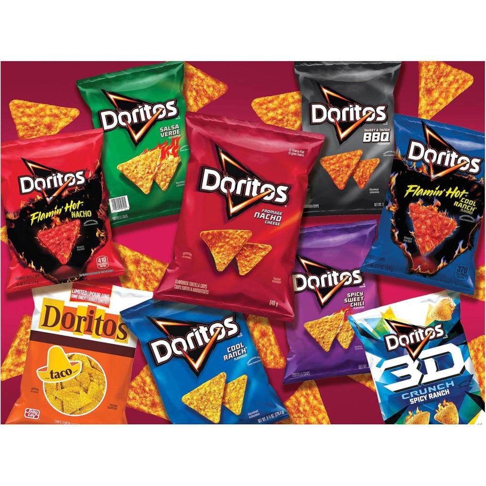 image:imageRoseArt  Doritos 500 Piece Jigsaw Puzzle Vibrant Snack Collage Puzzle