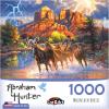 RoseArt – Abraham Hunter – Catching Rays Lighthouse – 1000 Piece Jigsaw Puzzle for Adults(Mountain Horses)