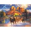 RoseArt – Abraham Hunter – Catching Rays Lighthouse – 1000 Piece Jigsaw Puzzle for Adults(Mountain Horses)