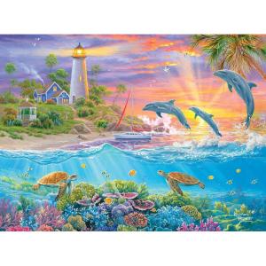 RoseArt – Abraham Hunter – Catching Rays Lighthouse – 1000 Piece Jigsaw Puzzle for Adults(Catching Rays Lighthouse)